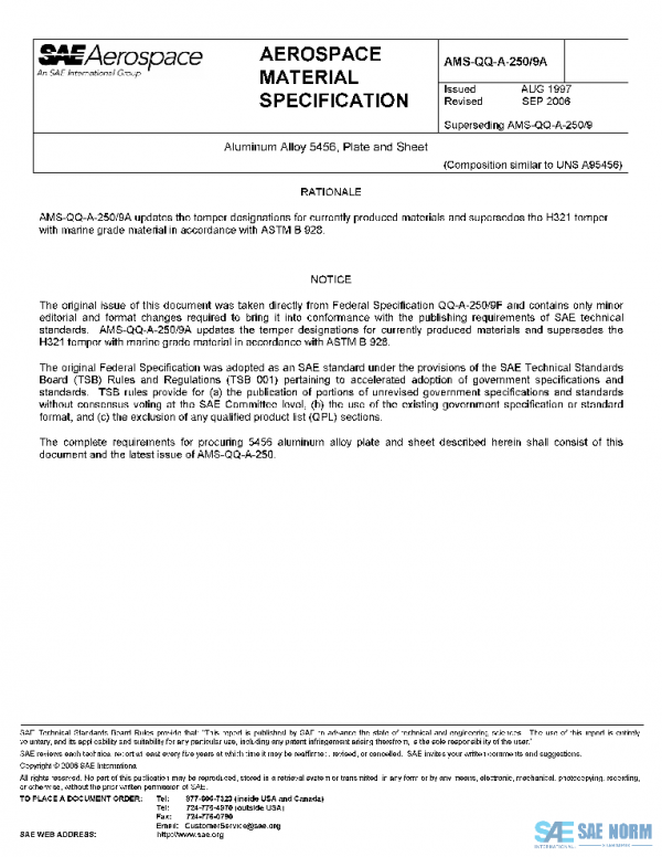 SAE AMSQQA250/9A PDF