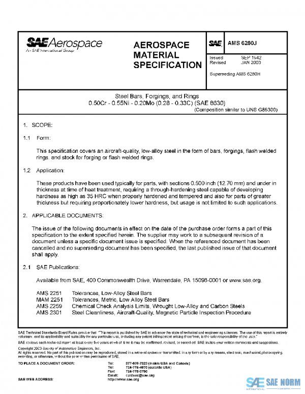 SAE AMS6280J PDF