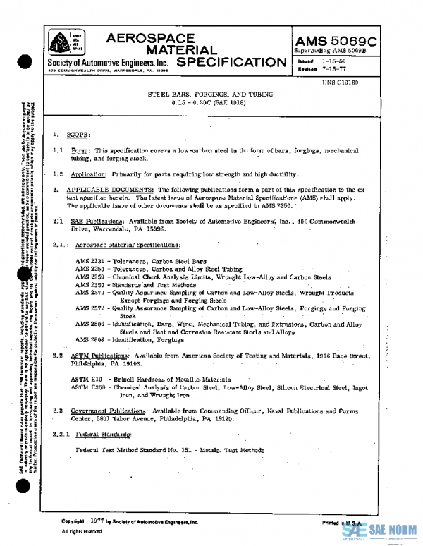 SAE AMS5069C PDF SAE AMS5069C PDF