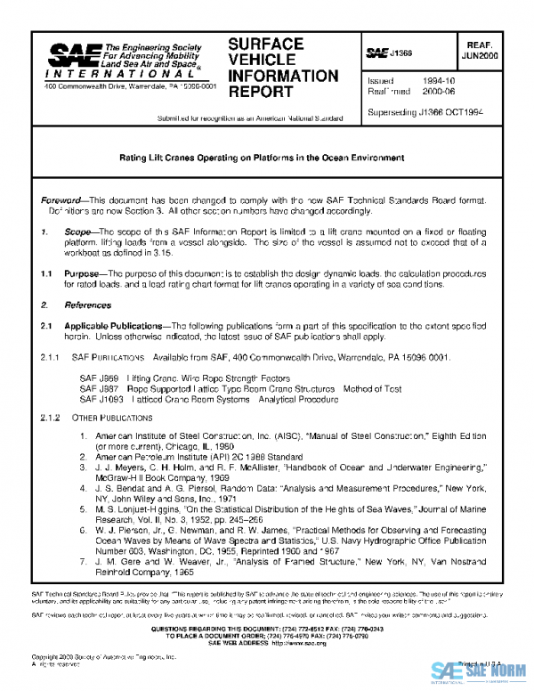 SAE J1366_200006 PDF