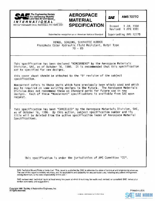 SAE AMS7277C PDF SAE AMS7277C PDF