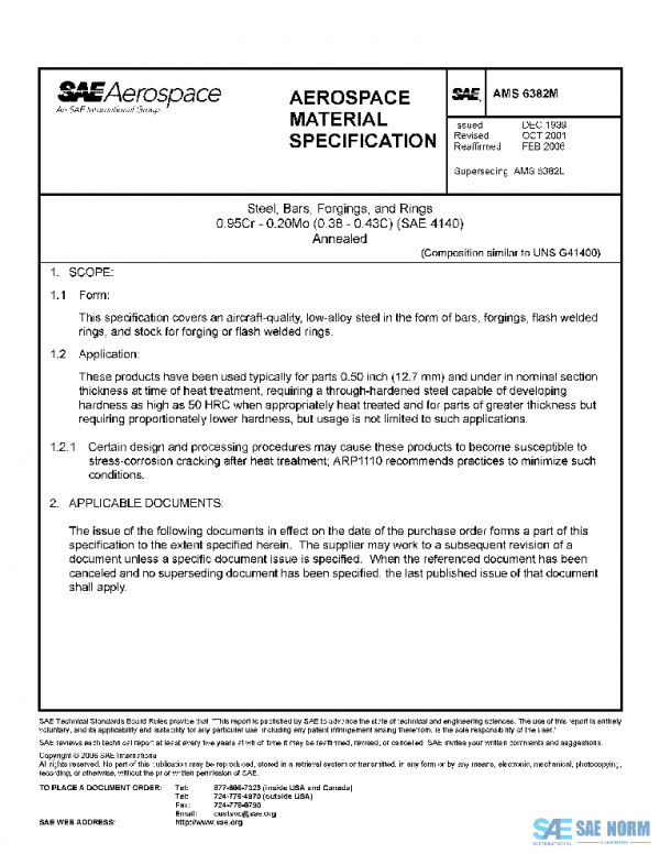 SAE AMS6382M PDF SAE AMS6382M PDF