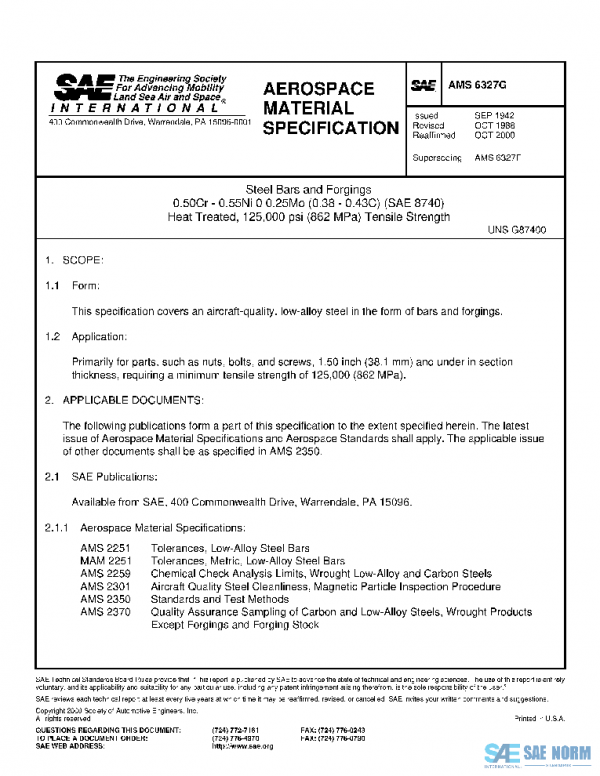 SAE AMS6327G PDF