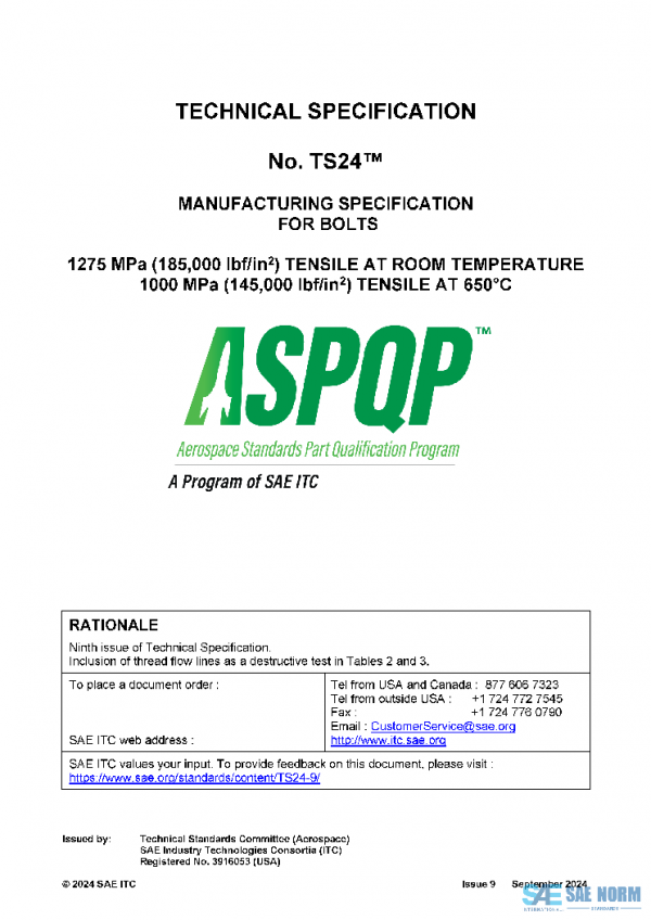 SAE TS24-9 PDF SAE TS24-9 PDF