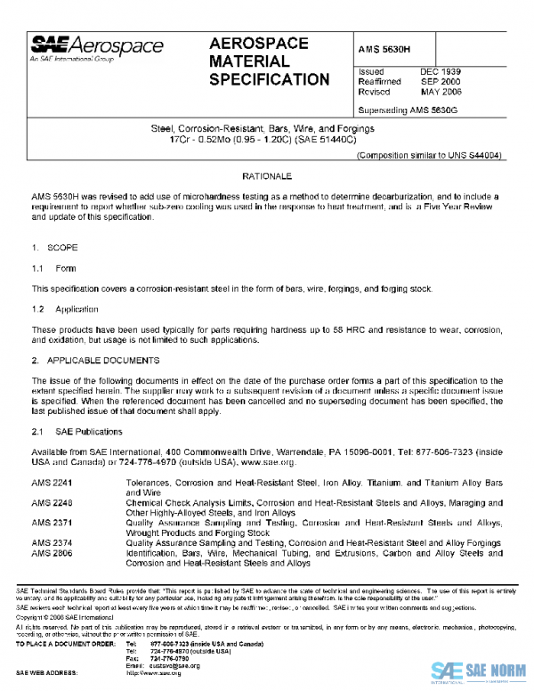 SAE AMS5630H PDF