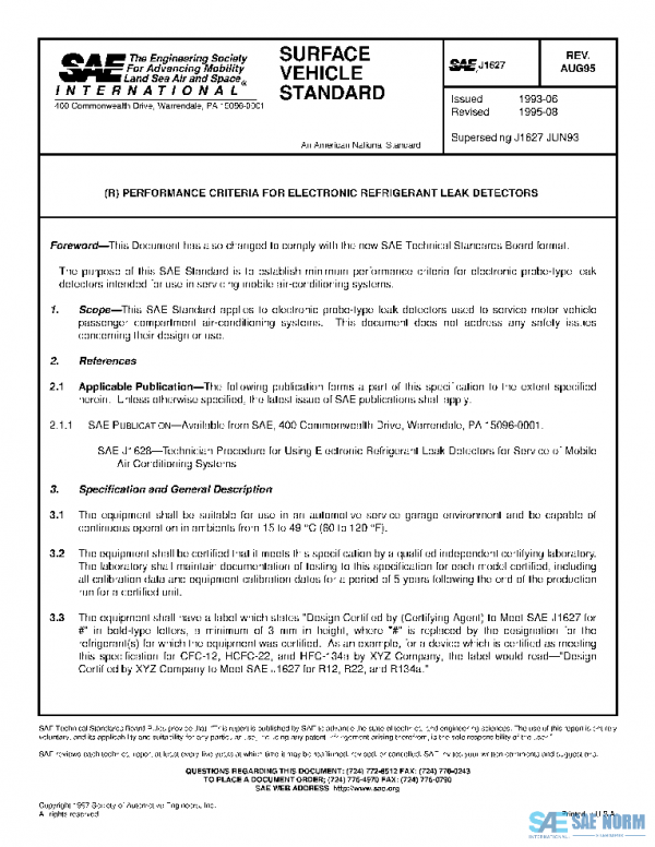 SAE J1627_199508 PDF