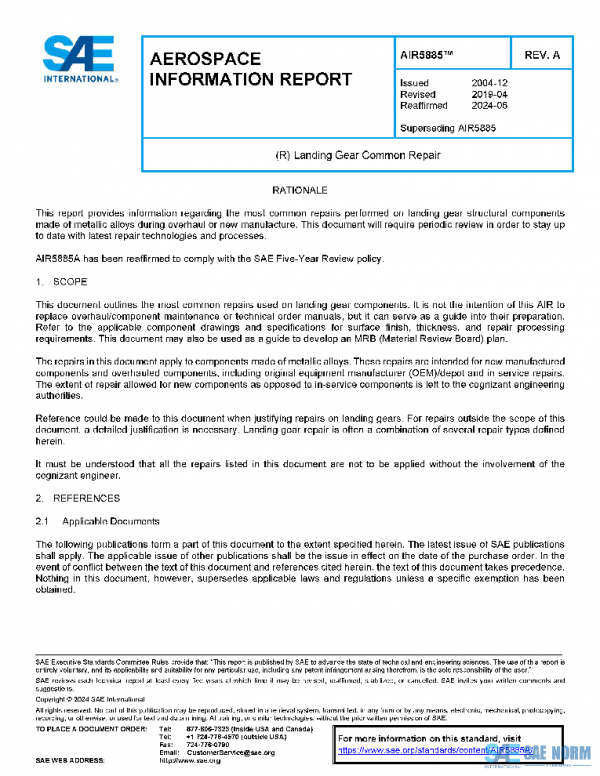 SAE AIR5885A PDF SAE AIR5885A PDF