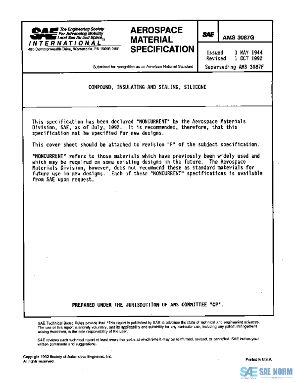 SAE AMS3087G PDF SAE AMS3087G PDF