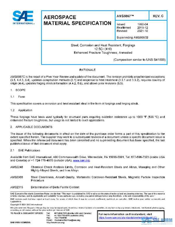 SAE AMS5867C PDF SAE AMS5867C PDF