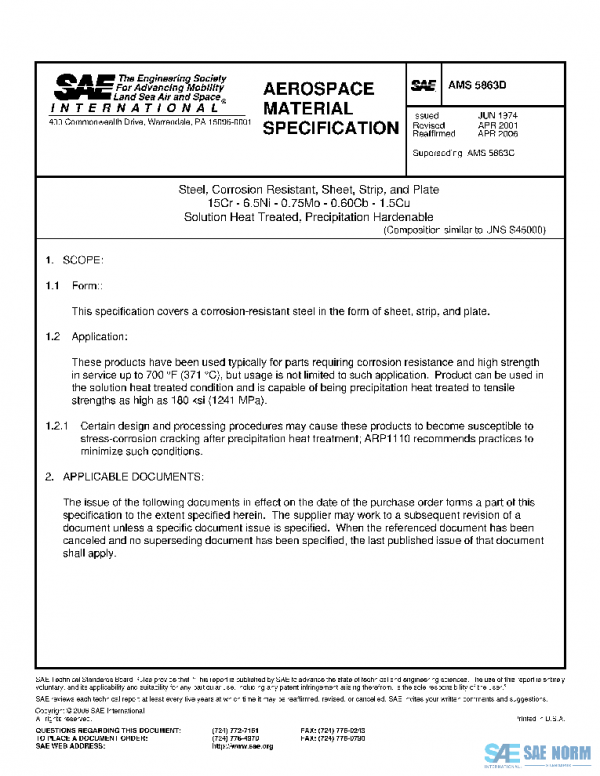 SAE AMS5863D PDF SAE AMS5863D PDF