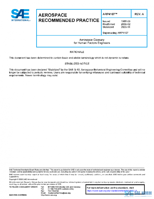 SAE ARP4107A PDF