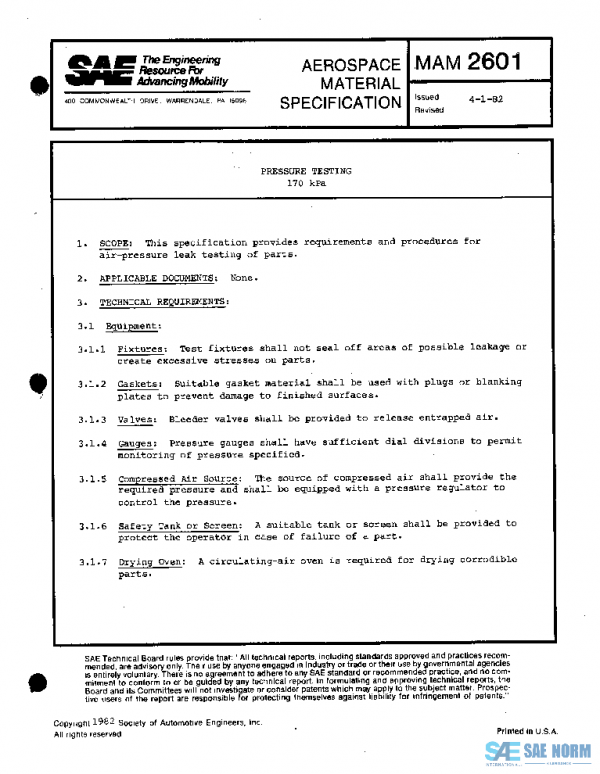 SAE MAM2601 PDF