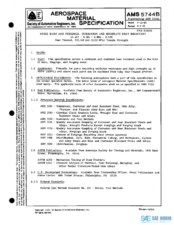 SAE AMS5744B PDF