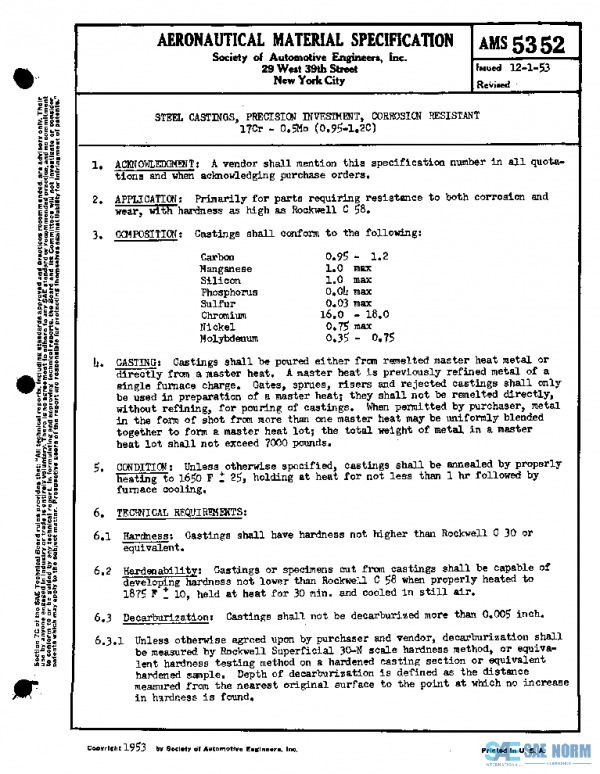 SAE AMS5352 PDF SAE AMS5352 PDF