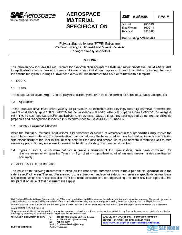 SAE AMS3658E PDF SAE AMS3658E PDF