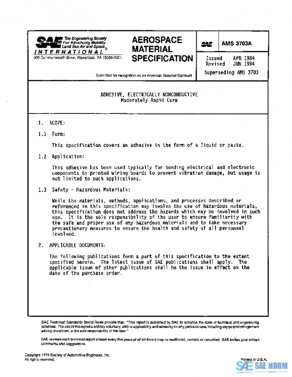 SAE AMS3703A PDF SAE AMS3703A PDF