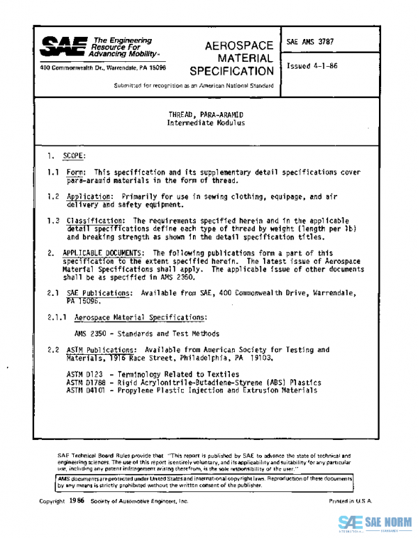 SAE AMS3787 PDF SAE AMS3787 PDF