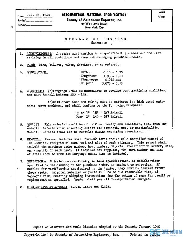 SAE AMS5022 PDF SAE AMS5022 PDF