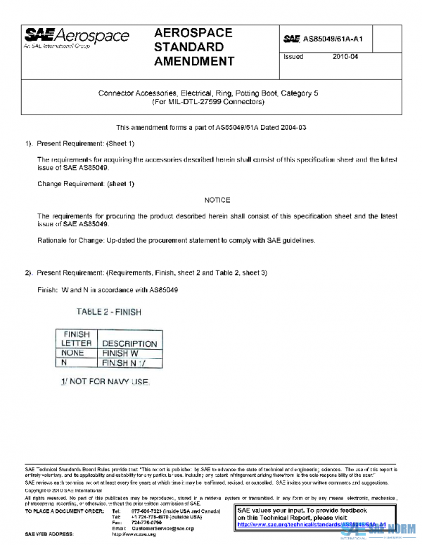 SAE AS85049/61A_A1 PDF SAE AS85049/61A_A1 PDF