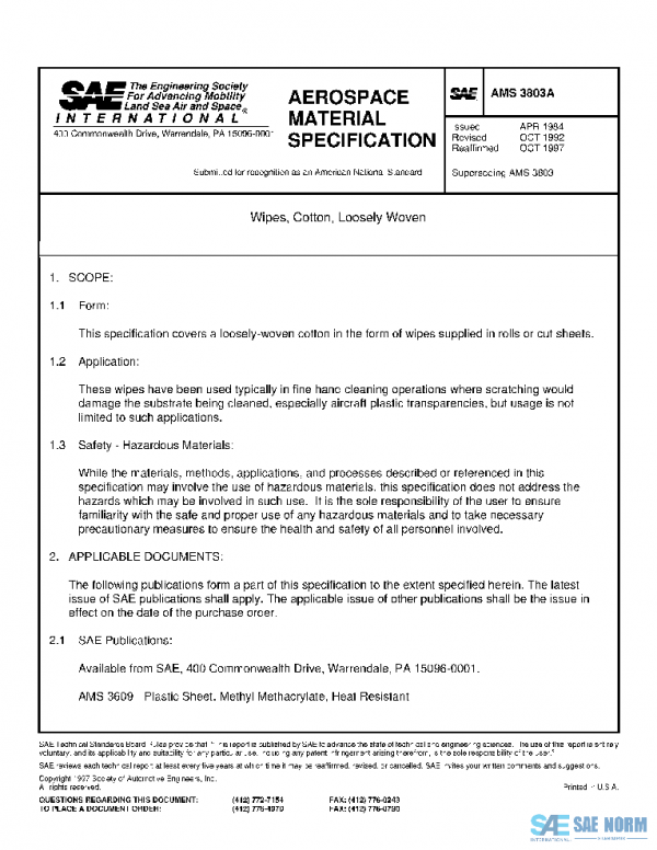 SAE AMS3803A PDF