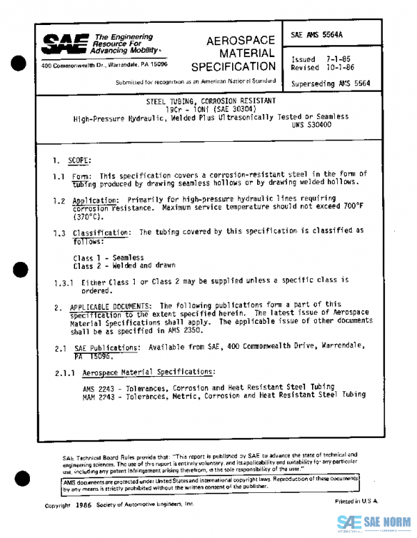 SAE AMS5564A PDF SAE AMS5564A PDF
