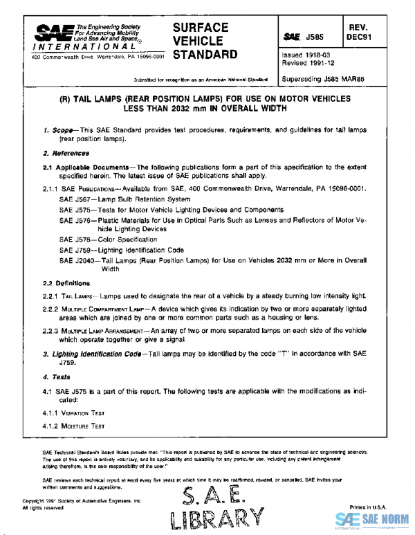 SAE J585_199112 PDF
