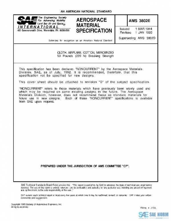 SAE AMS3802E PDF SAE AMS3802E PDF