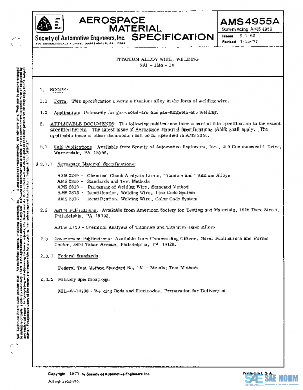 SAE AMS4955A PDF SAE AMS4955A PDF