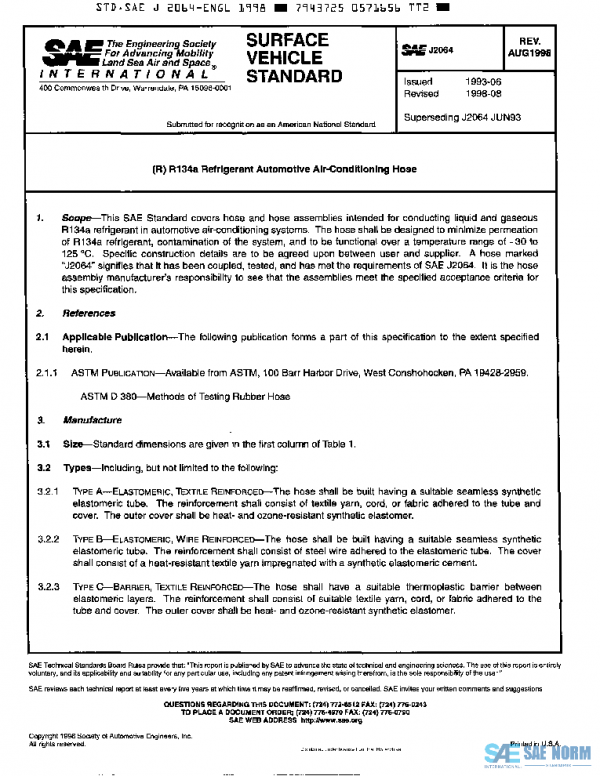 SAE J2064_199808 PDF SAE J2064_199808 PDF