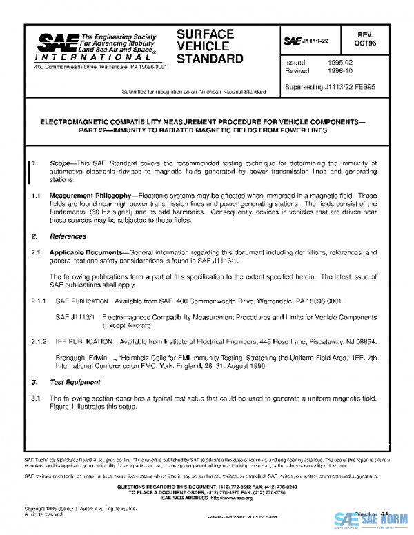 SAE J1113/22_199610 PDF