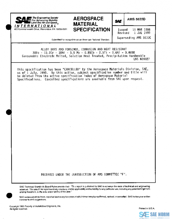 SAE AMS5633D PDF