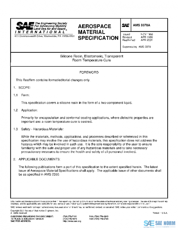 SAE AMS3370A PDF