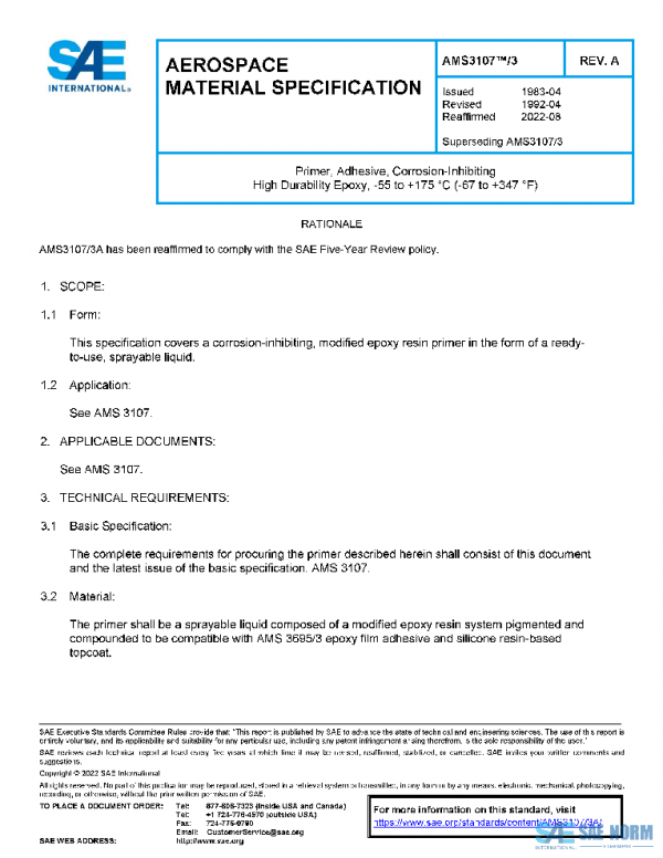SAE AMS3107/3A PDF SAE AMS3107/3A PDF