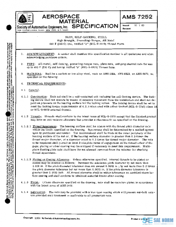 SAE AMS7252 PDF