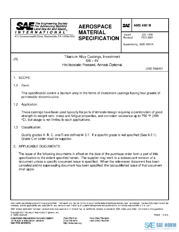 SAE AMS4991B PDF