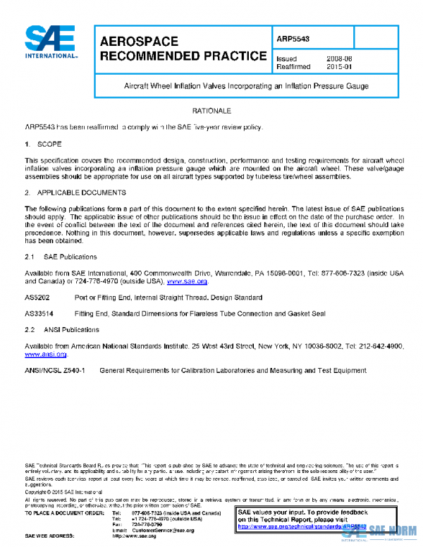 SAE ARP5543 PDF SAE ARP5543 PDF