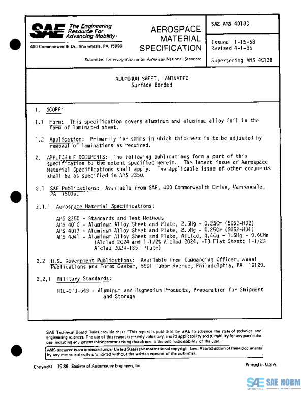 SAE AMS4013C PDF SAE AMS4013C PDF