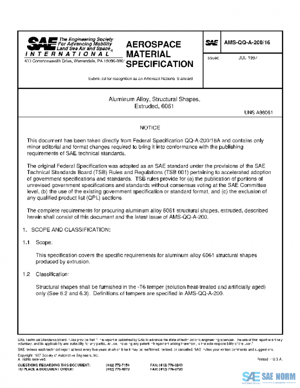 SAE AMSQQA200/16 PDF