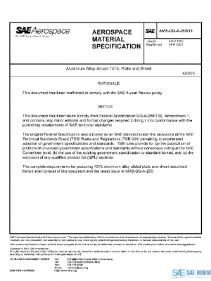 SAE AMSQQA250/13 PDF