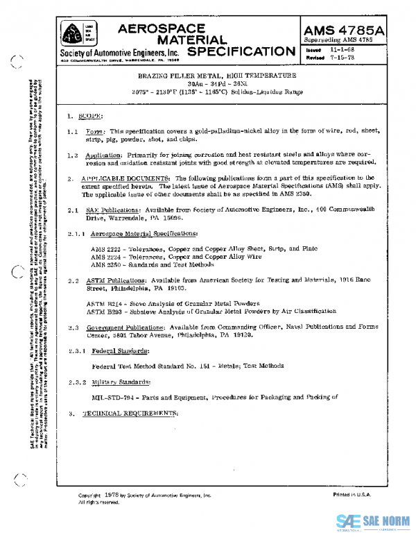 SAE AMS4785A PDF