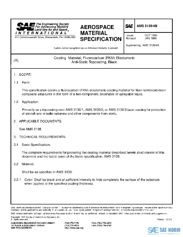 SAE AMS3138/4B PDF