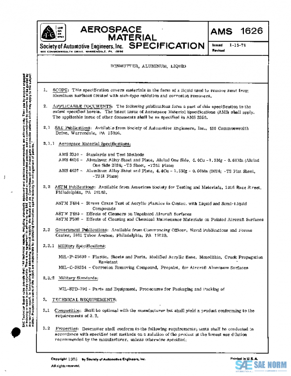 SAE AMS1626 PDF SAE AMS1626 PDF