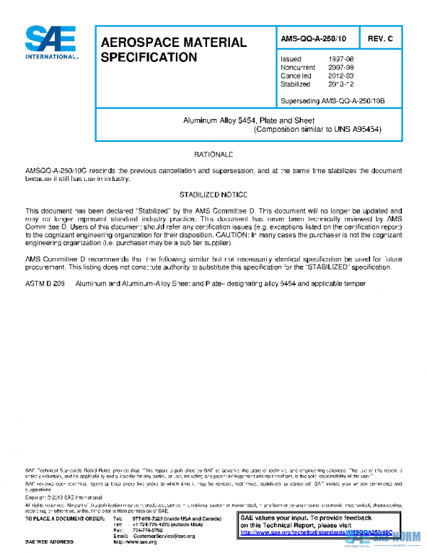 SAE AMSQQA250/10C PDF