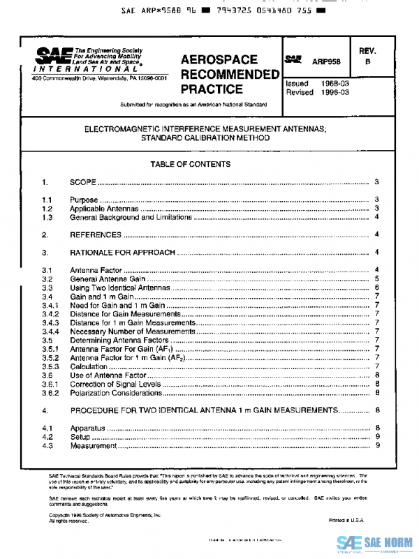 SAE ARP958B PDF