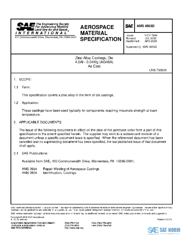 SAE AMS4803D PDF