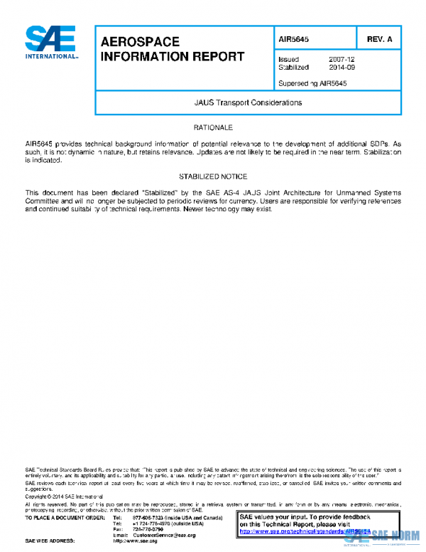 SAE AIR5645A PDF