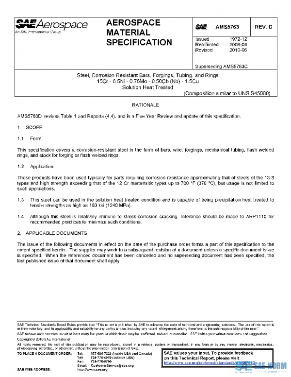 SAE AMS5763D PDF