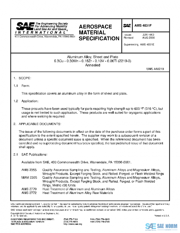 SAE AMS4031F PDF