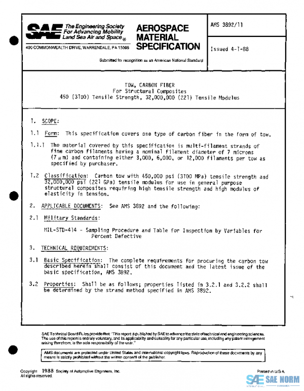 SAE AMS3892/11 PDF SAE AMS3892/11 PDF