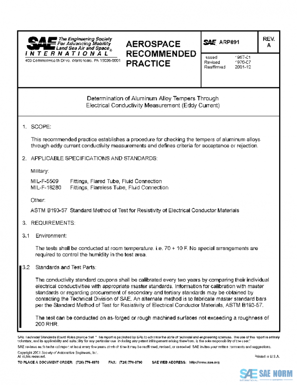 SAE ARP891A PDF